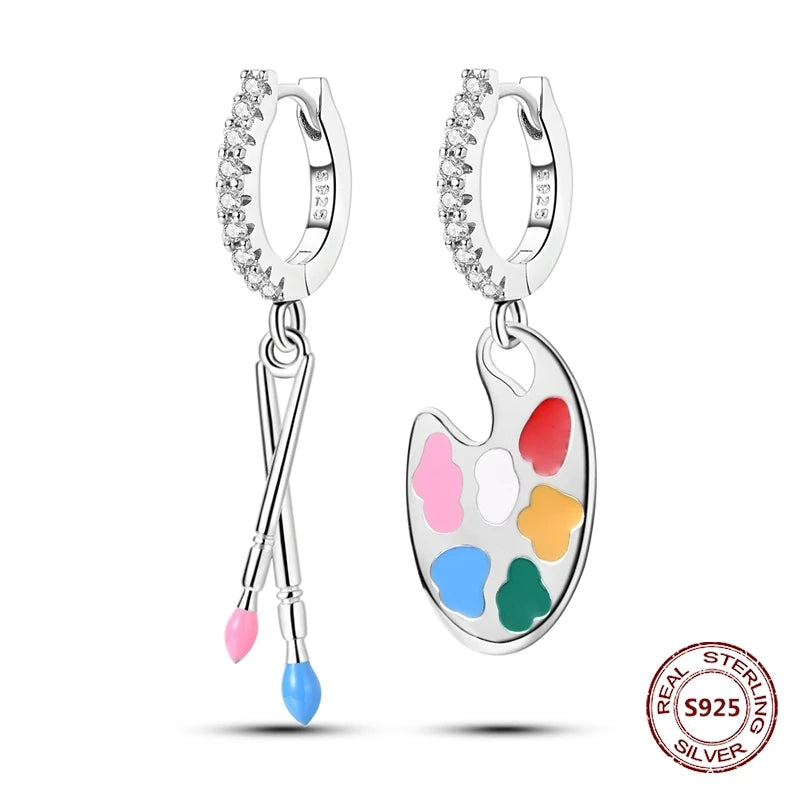 Oorbellen met luie kat en bladdesign – charmant en trendy