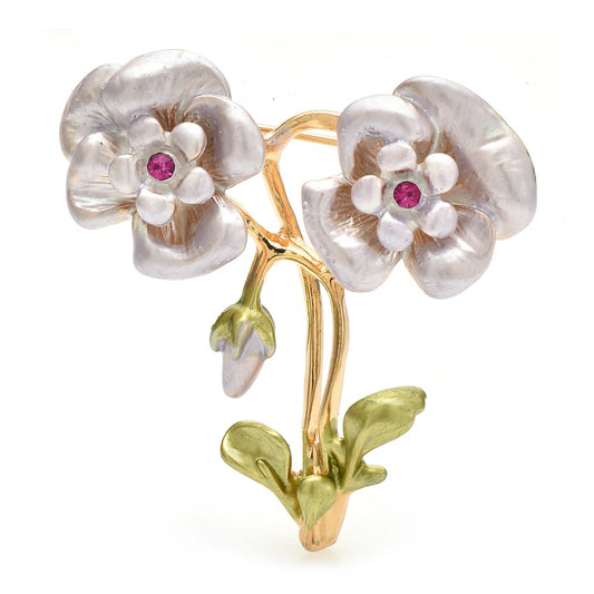 Broche Emaille Bloem – Vrolijke Speld voor Dames en Heren – 2 Kleuren