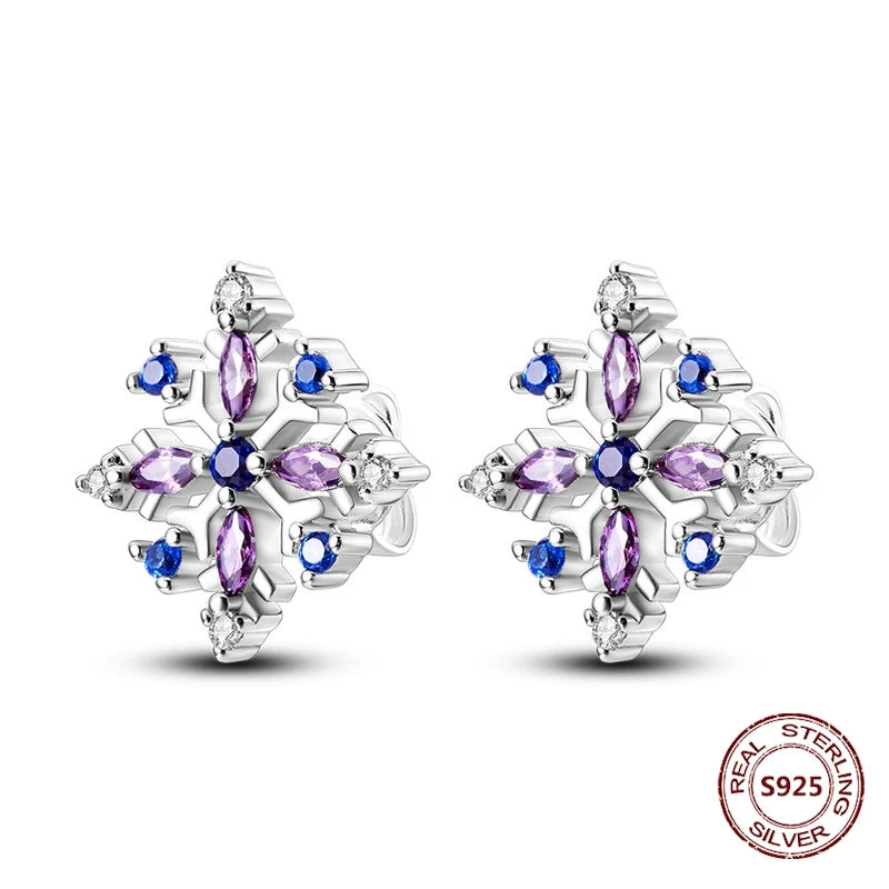 Oorbellen Regenboog Hoops van 925 Sterling Zilver met Zirconia