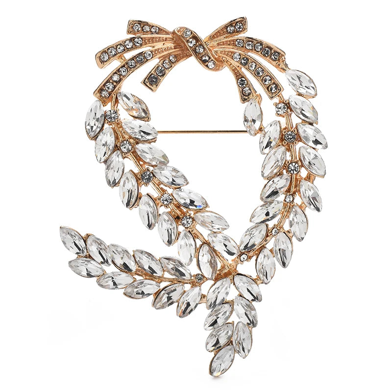 Broche Glinsterende Tarwekorrel – Elegant Sieraad voor Jurk of Colbert