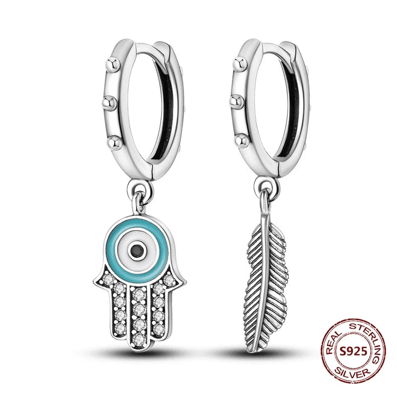 Oorbellen met luie kat en bladdesign – charmant en trendy