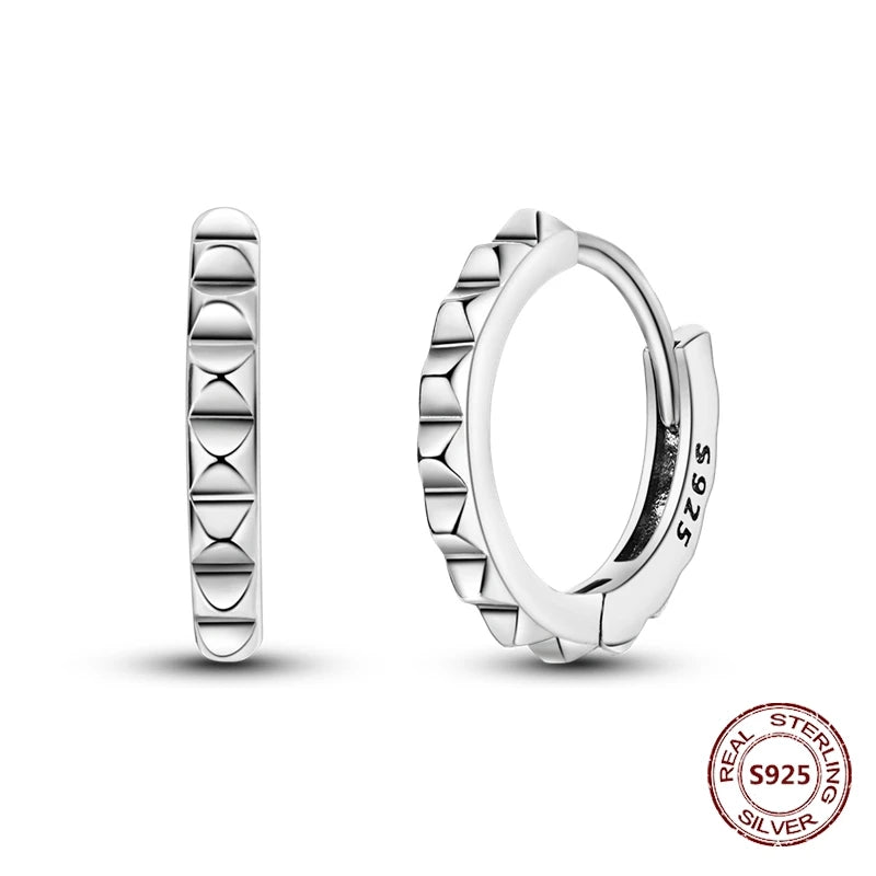 Oorbellen Drie Ronde Hoepels 925 Zilver met Zirkonia