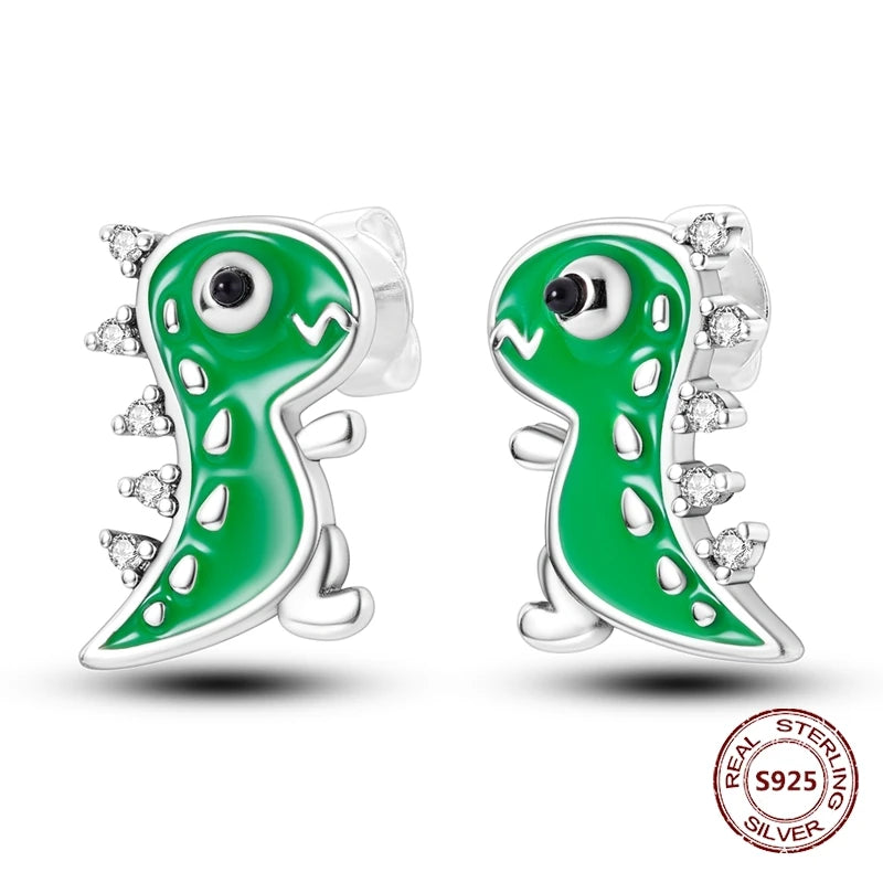 Oorbellen Lucky Eenhoorn en Draak, Veer & Kameleon Details