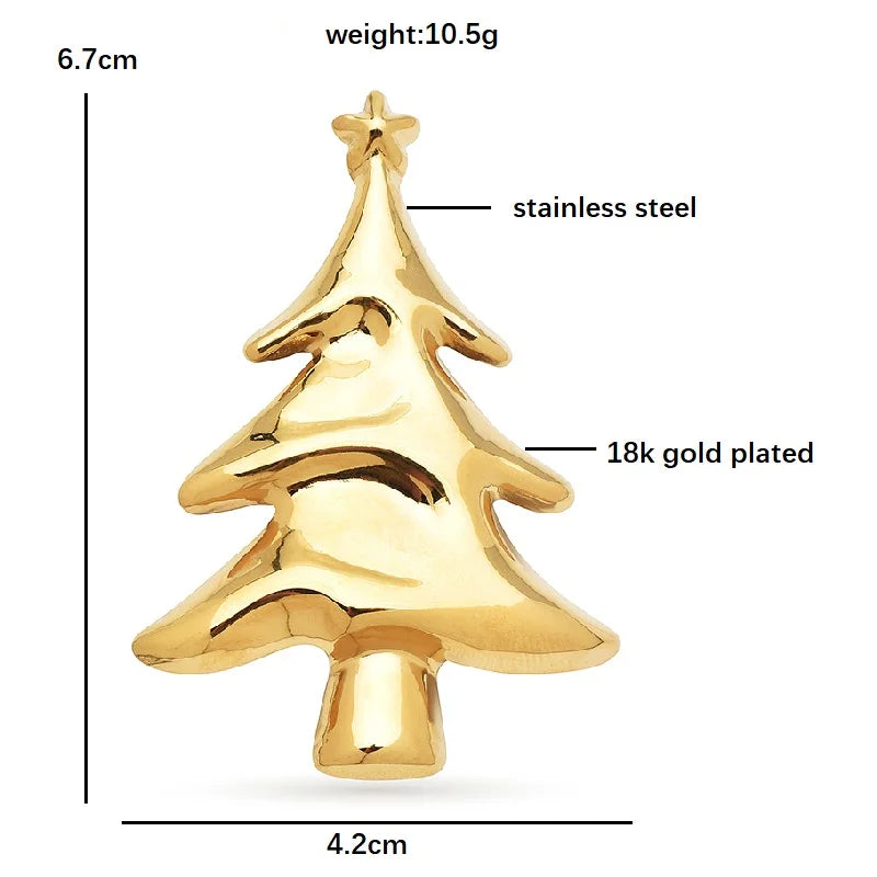 Kerst Broche RVS Klassieke Elegante Kerstboom voor Kleding en Tas Accessoire