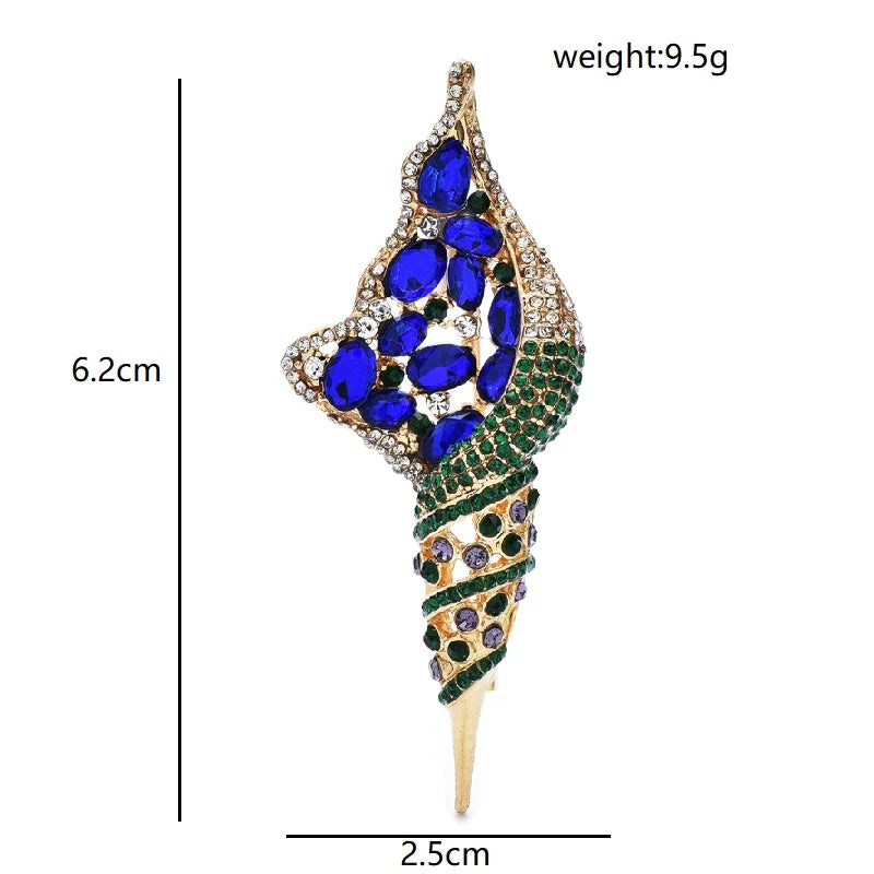 Broche elegante schelp in paleisstijl – stijlvolle unisex accessoire voor elke gelegenheid