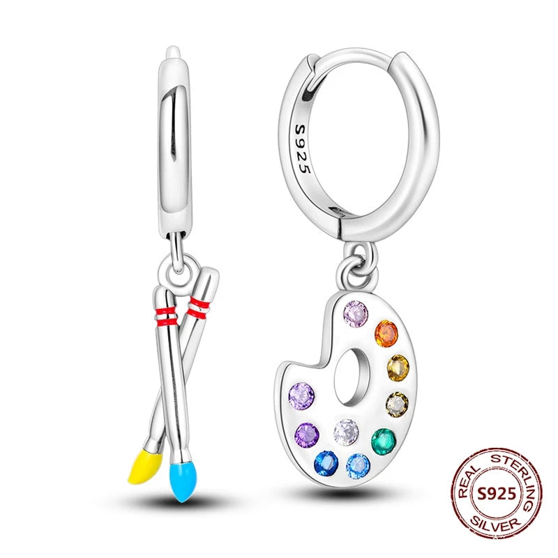 Oorbellen met luie kat en bladdesign – charmant en trendy