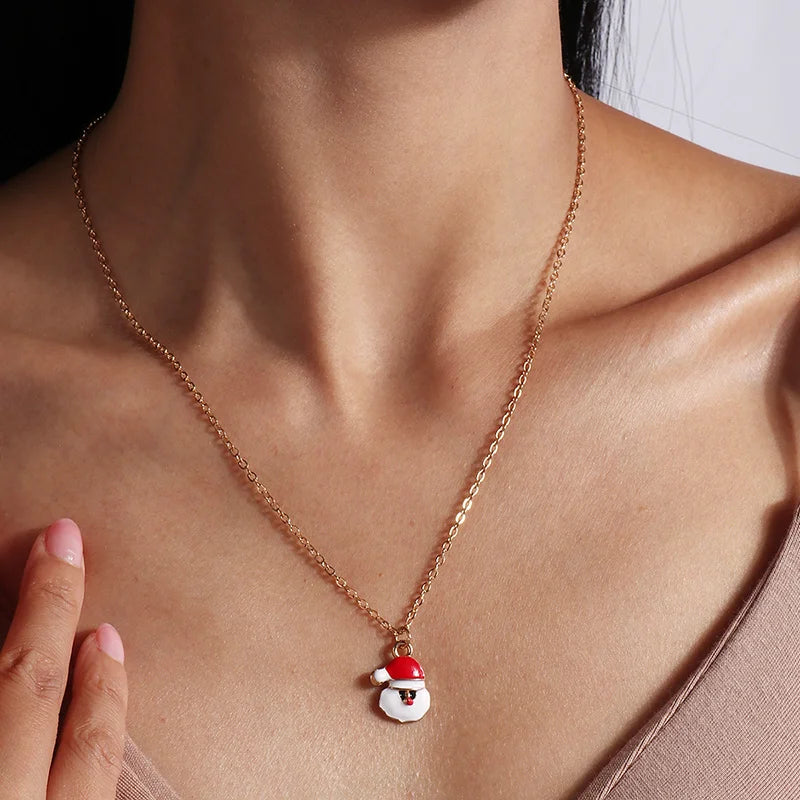 Kerst Ketting met Rendier, Belletjes en Kerstboom Hanger – Feestelijke Sieraden voor Dames