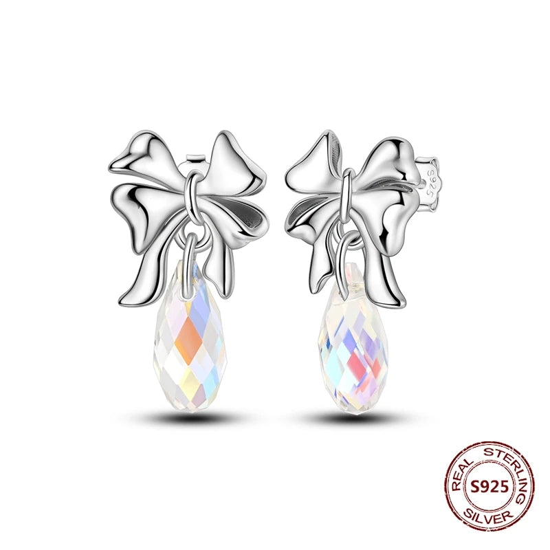 Oorbellen Regenboog Hoops van 925 Sterling Zilver met Zirconia
